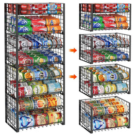 JKsmart 2-Tier stackable rack organizer in pantry boosts storage space