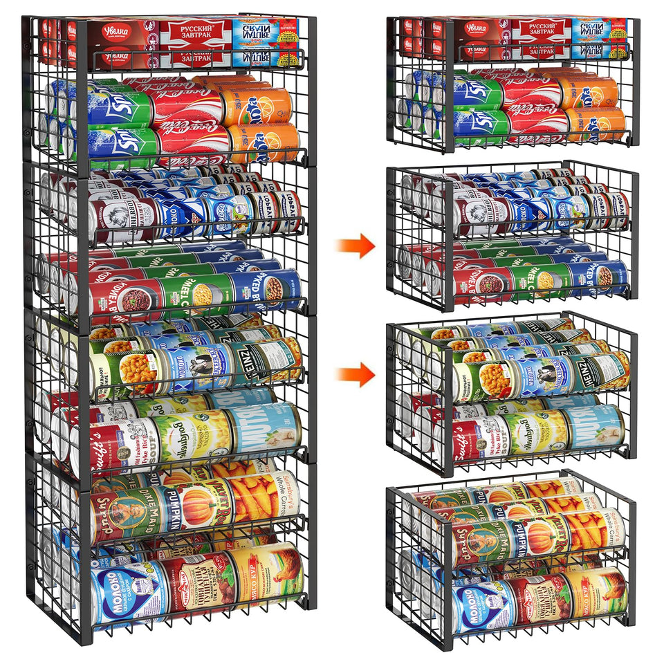 JKsmart 2-Tier stackable rack organizer in pantry boosts storage space