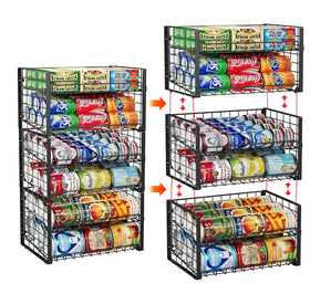 JKsmart 2-tier rack front view highlights organized pantry storage