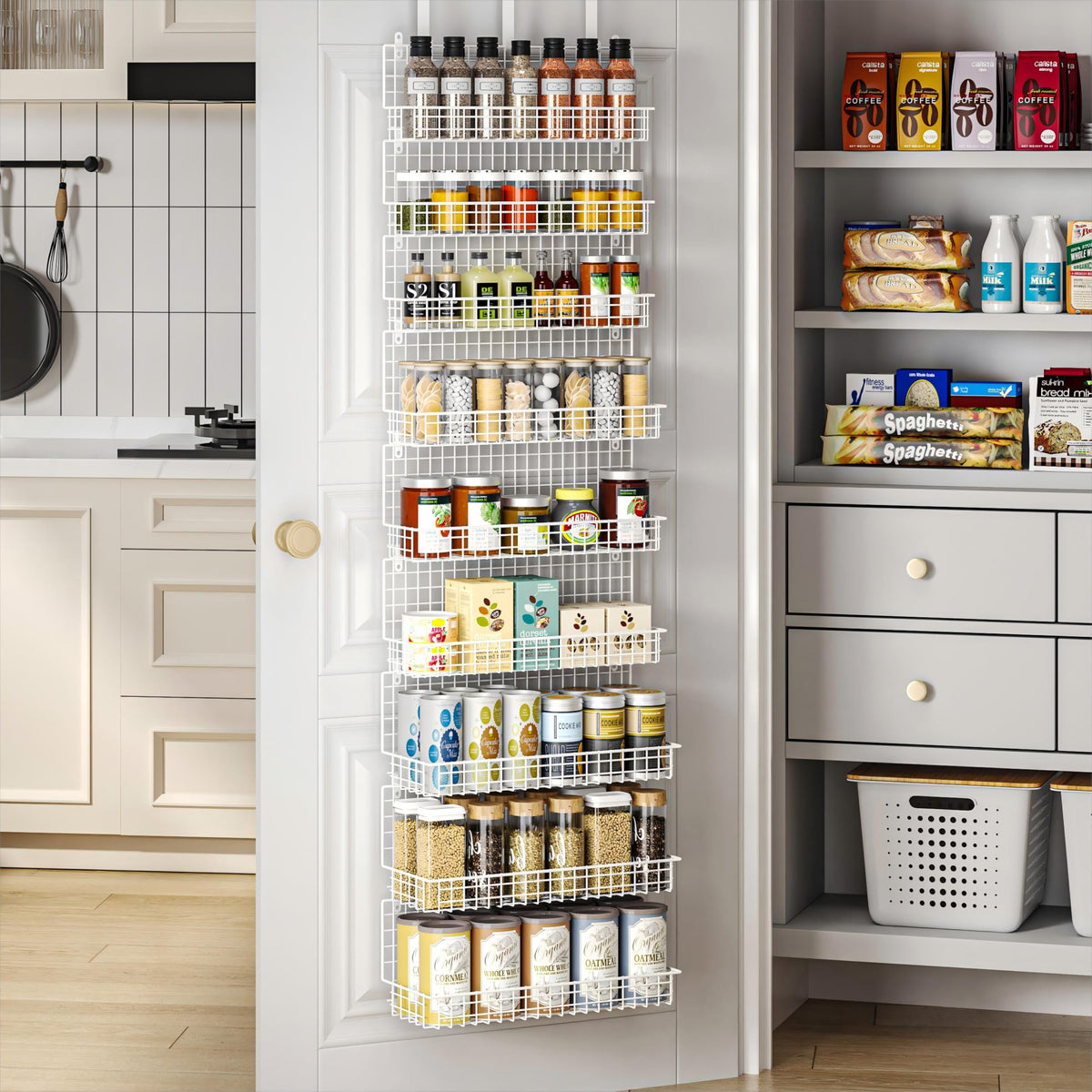JKsmart 9-tier spice rack front view keeps spices within easy reach.