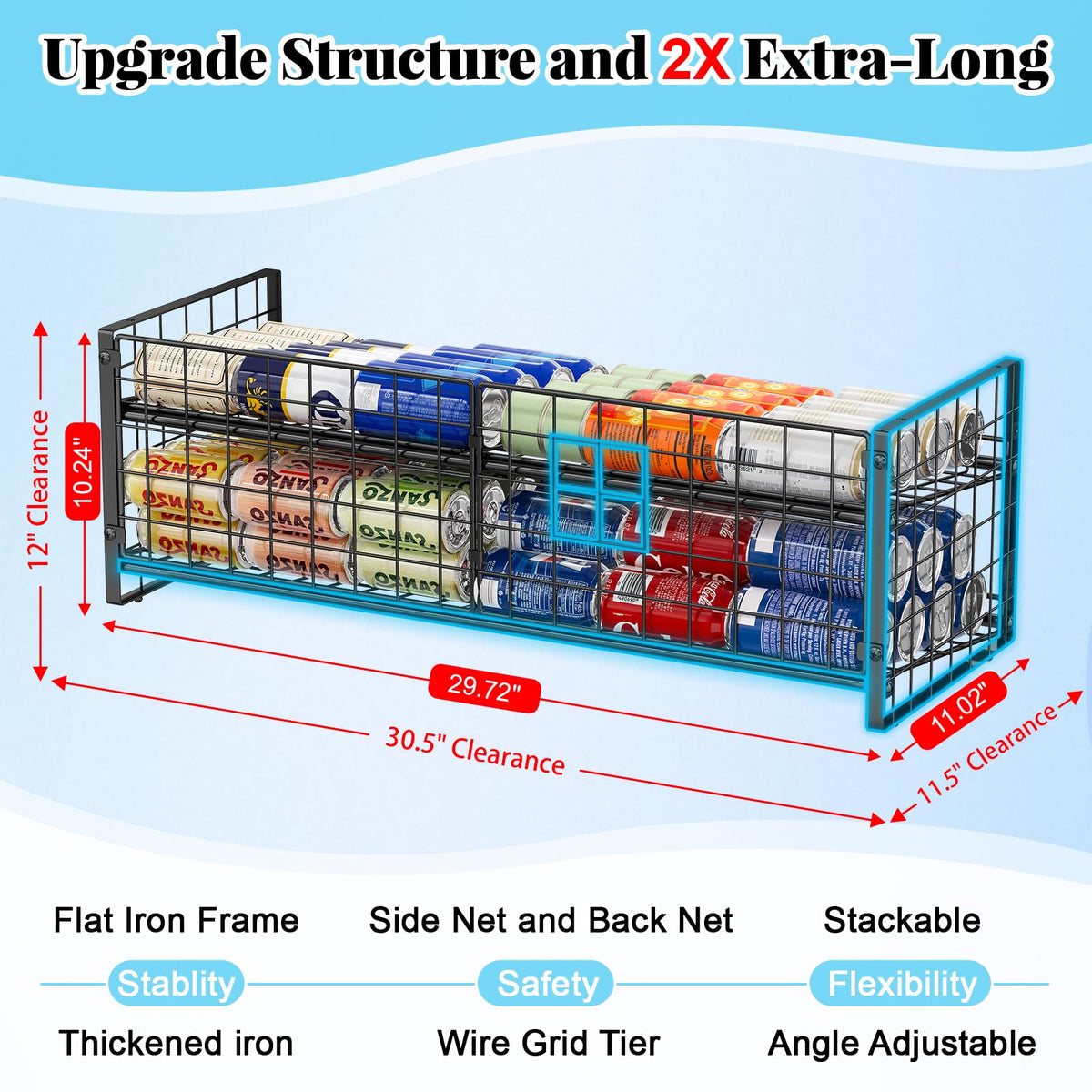 JKsmart adjustable angled tier enables front-tilt access for quick grabs