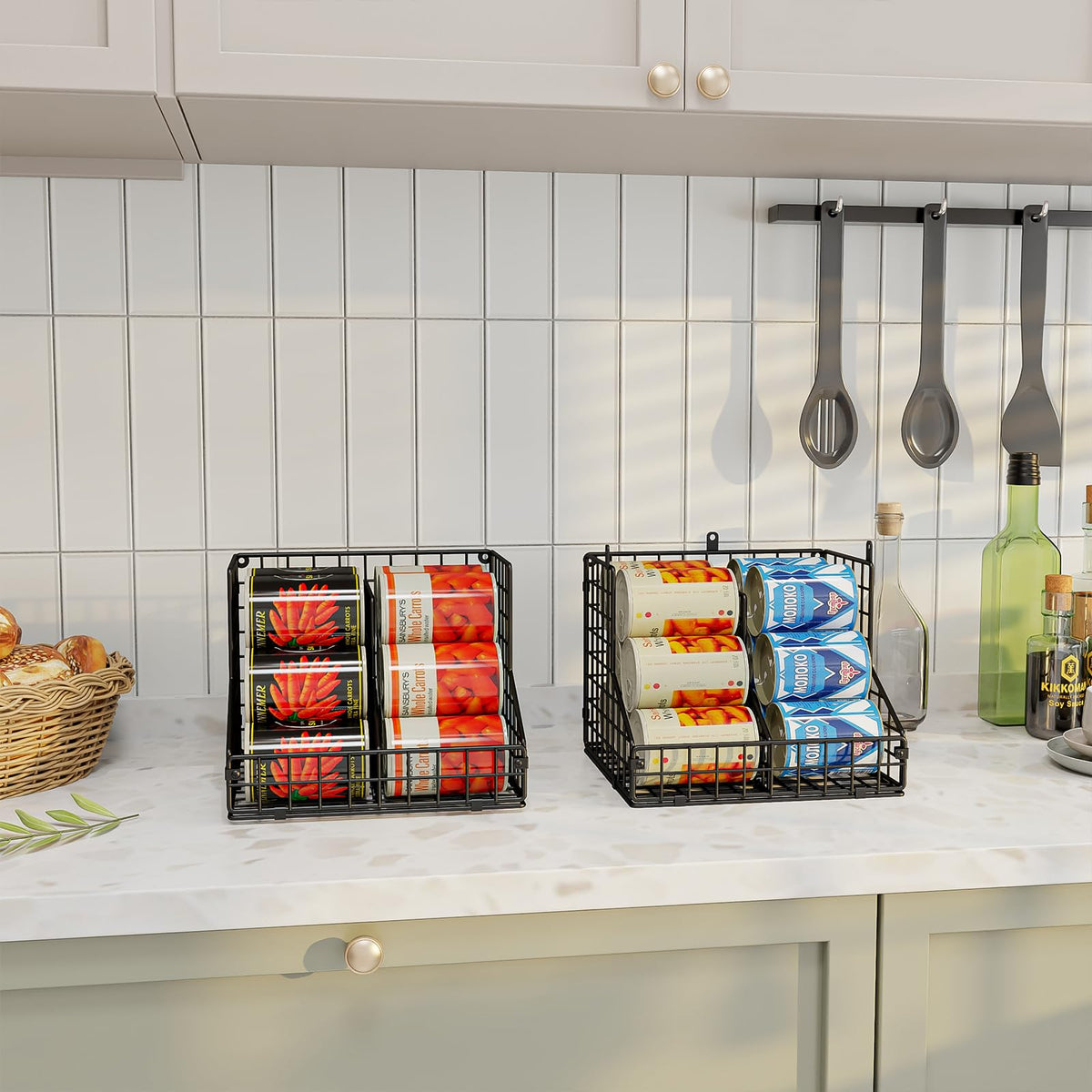 JKsmart can storage holds up to 28 cans for bulk organization