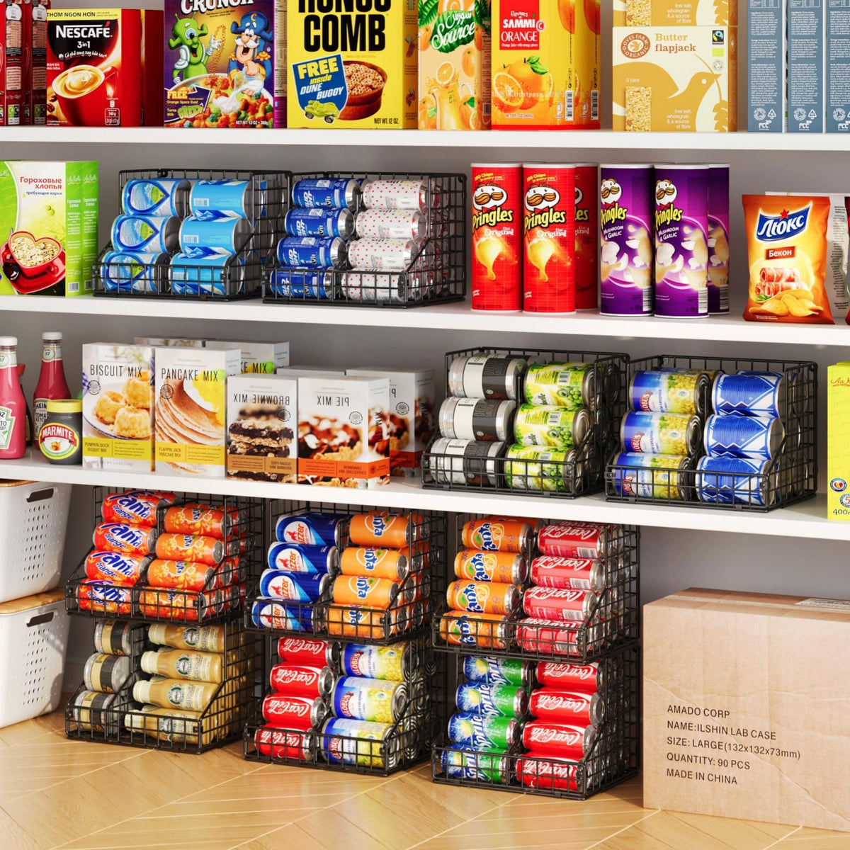 JKsmart multipurpose pantry organizer suits cans, snacks, spices, and more