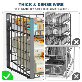 JKsmart pantry organization ideal for various can sizes and beverages.