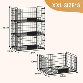 Single basket dimensions aid planning pantry layouts