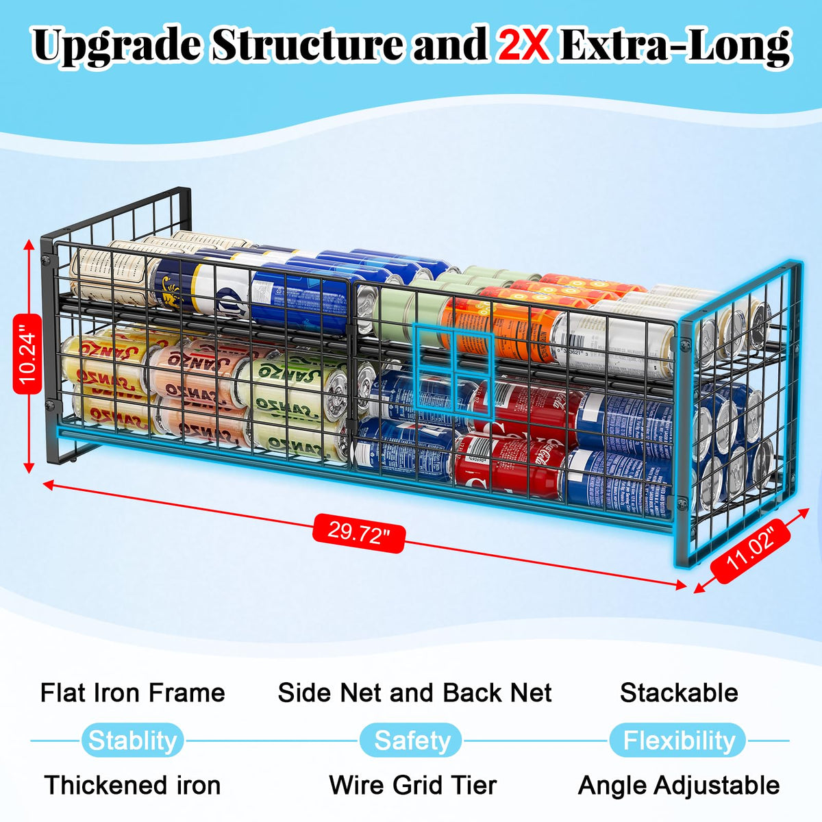 JKsmart angled-tilt design keeps cans rolling to front
