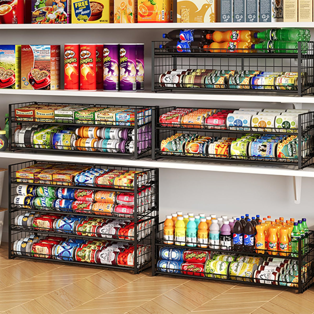 JKsmart heavy-duty frame provides stable pantry organization
