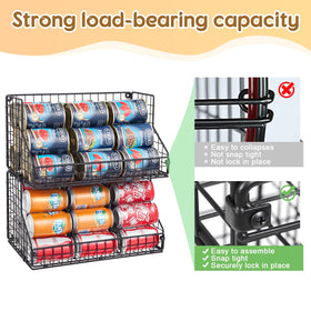 JKsmart stackable pantry storage in kitchen cabinet optimizes space.