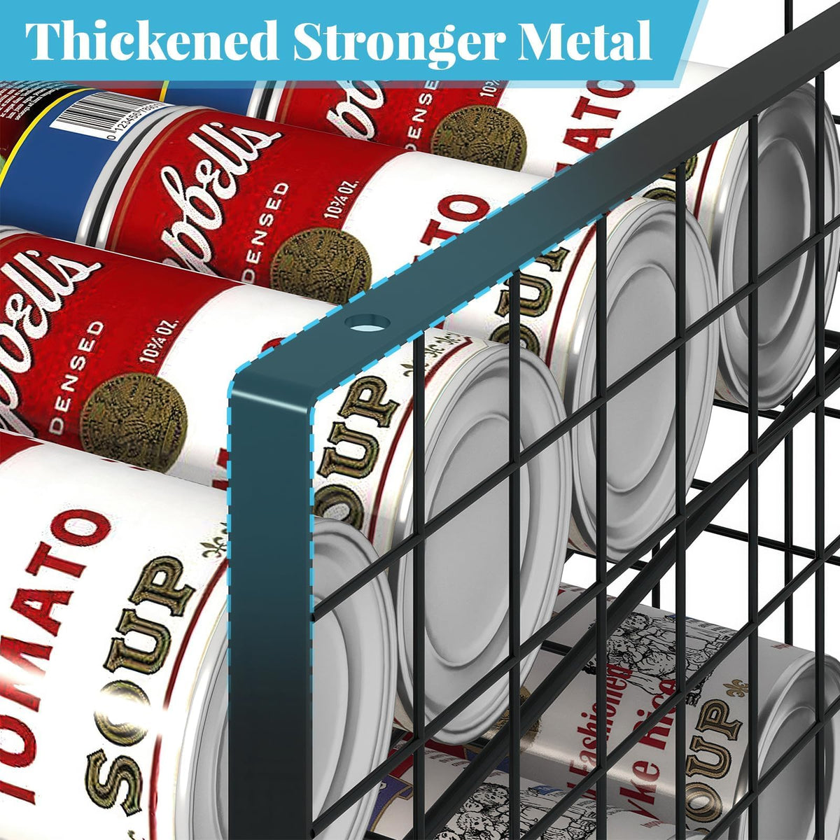 JKsmart tilted cans allow easy rotation and front-access by gravity