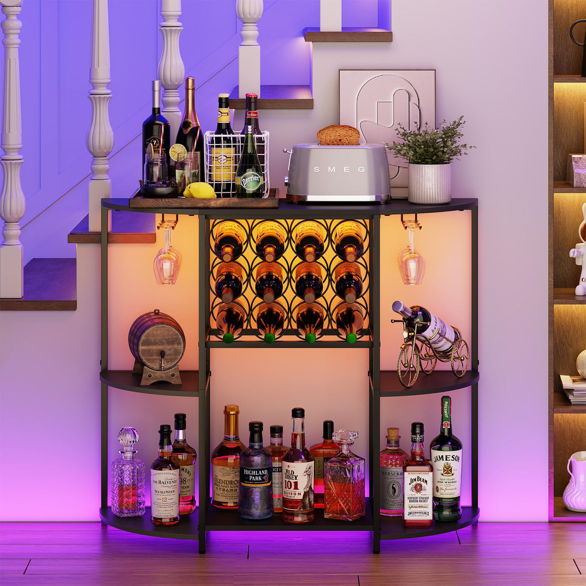 JKsmart wine bar cabinet easy-to-follow assembly guide for setup