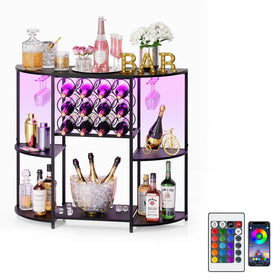 JKsmart wine bar cabinet multipurpose unit for bar and coffee area