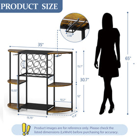 JKsmart wine bar cabinet multipurpose design stores bottles, glassware, and accessories
