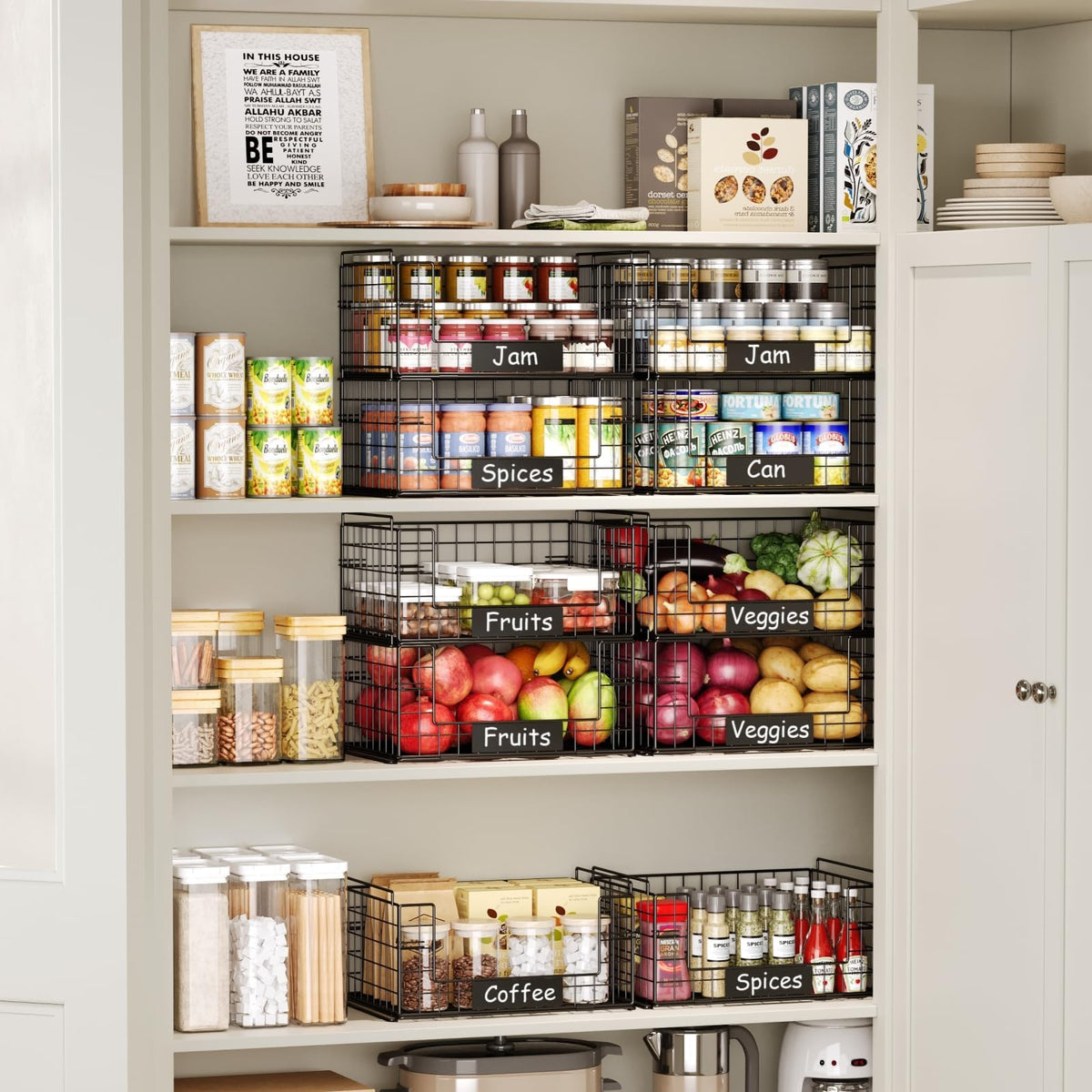 JKsmart baskets feature name plates for quick item identification