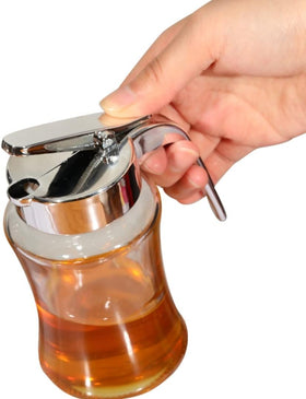 J&M DESIGN wide-mouth bottle ideal for honey or sugar at the table.