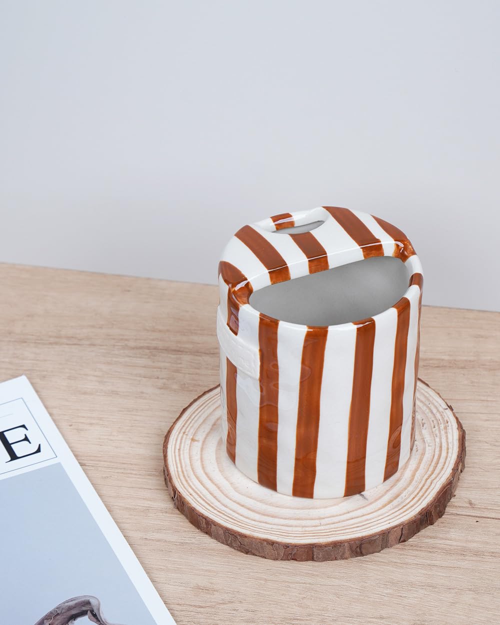 JMCRATE mug featuring a side hole for stirrers and convenient separation during beverage rituals