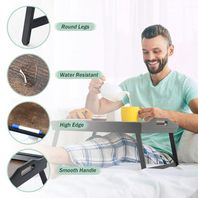 JMLHMXC tray lips prevent spills when eating on sofa or bed