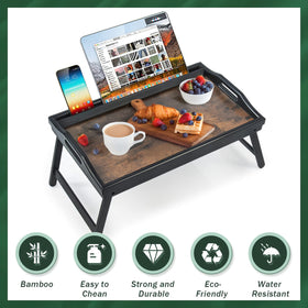 JMLHMXC bed tray with built-in phone holder keeps entertainment within reach