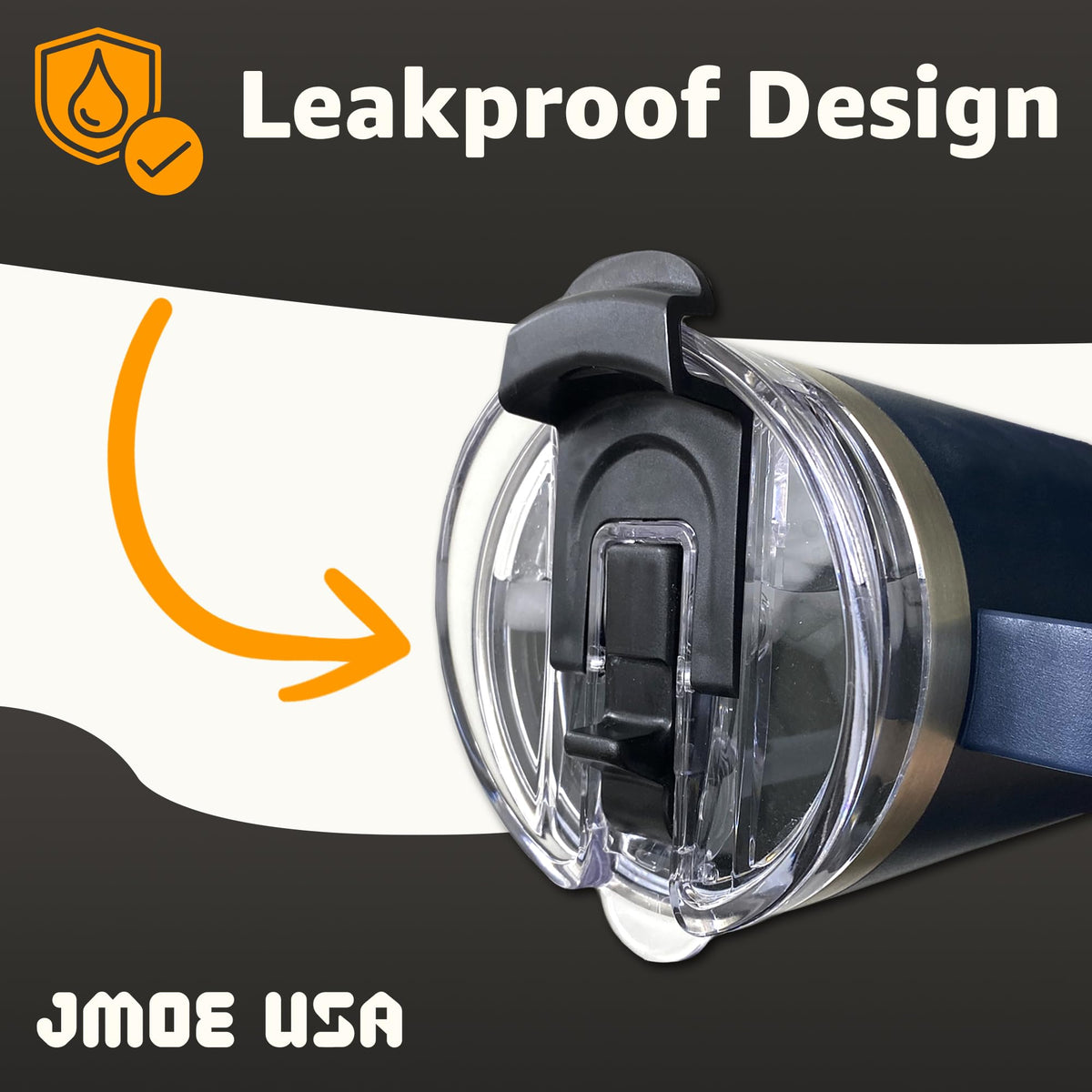 Jmoe USA replacement lid on Yeti Rambler offering leak prevention during travel
