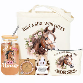JMTMBR horse glass cup, clear and BPA-free for hot or cold beverages.