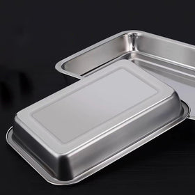 JMUSTTBO breading trays stackable design, space-saving arrangement.