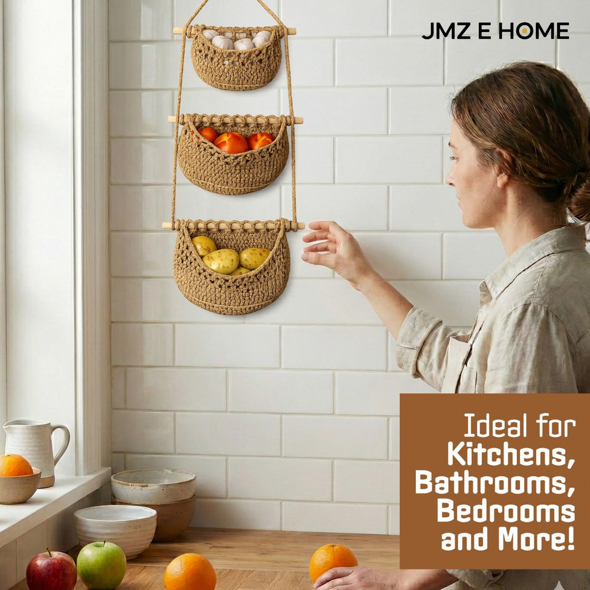 JMZ E Home medium 7-inch basket with 10-inch bar for versatile use.