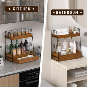 JNFUZ versatile organizer doubles for bathroom or office counters