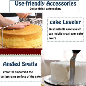 Jninexiu cake decorating on turntable with smooth rotation