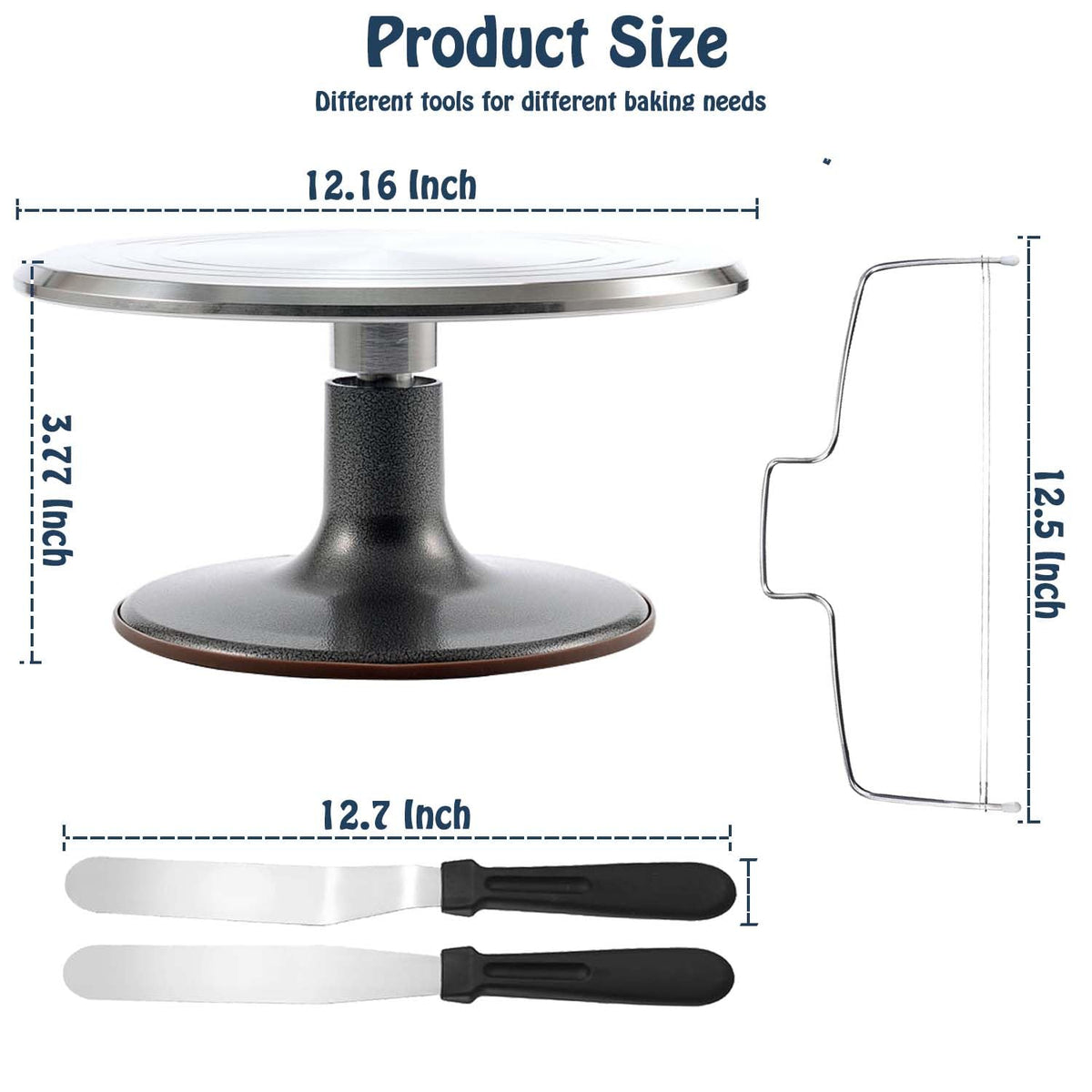 Jninexiu rotating turntable side angle enabling precise icing
