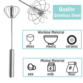 Jninexiu semi-automatic whisk in action whisking eggs smoothly.