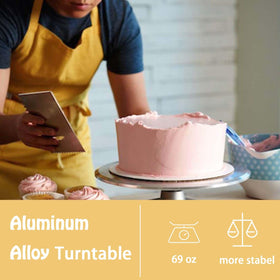 Jninexiu turntable guides for aligned cake placement