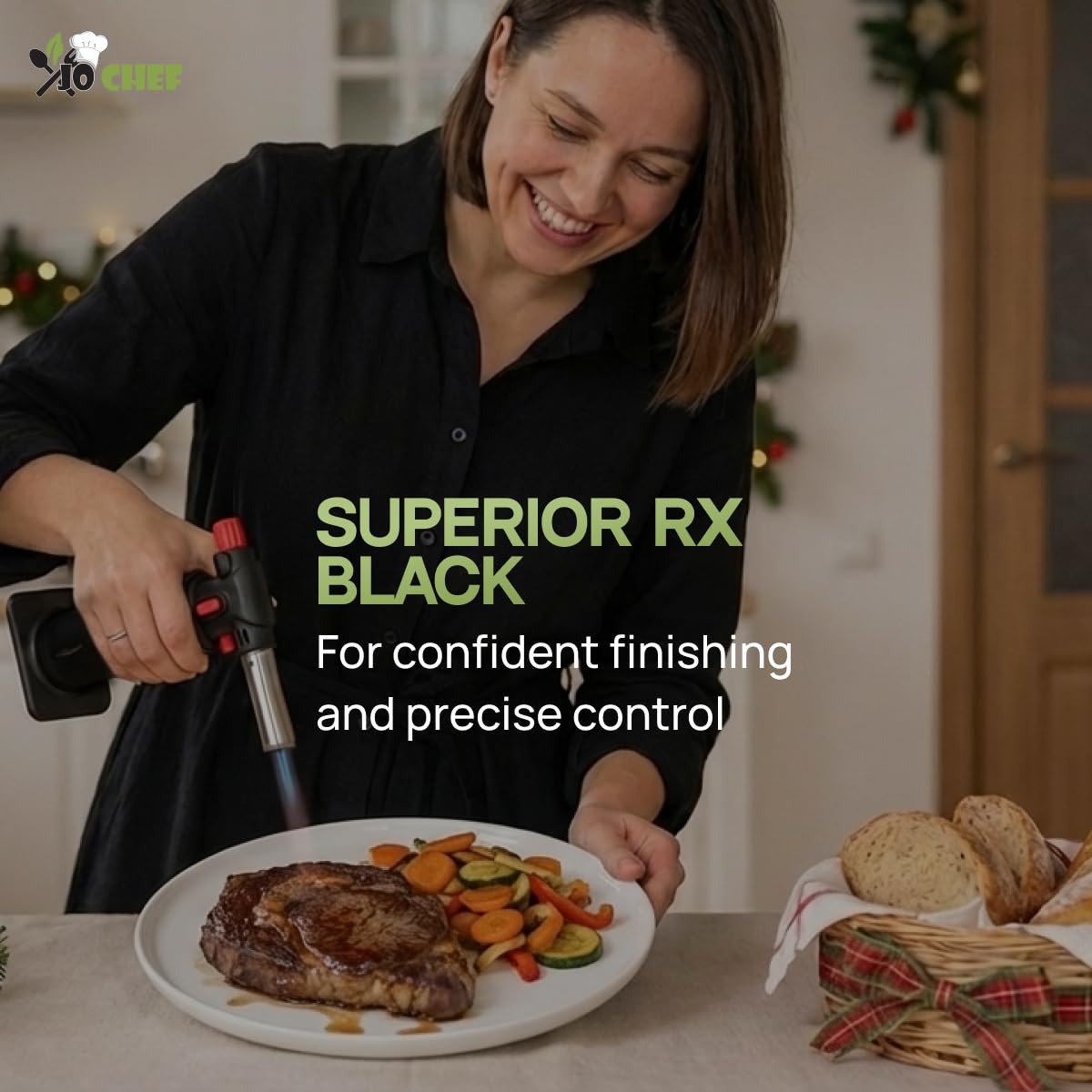 Jo Chef kitchen torch cheese melt for gourmet finishing touches