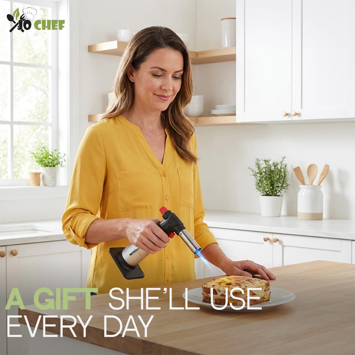 Jo Chef kitchen torch safety lock to prevent accidental ignition