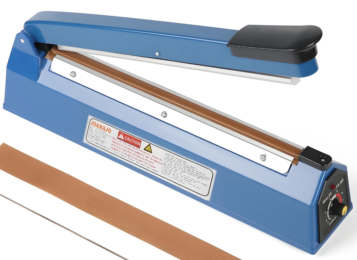 JOANAJO Impulse Sealer 16inch front view for efficient bag sealing and freshness retention.
