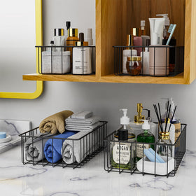 Joben Oligey 12-pack baskets in bathroom cabinet for towels and toiletries