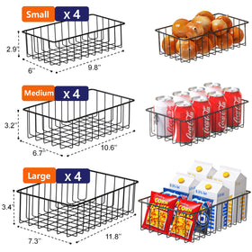 Joben Oligey 12-pack medium basket on shelf for kitchen storage