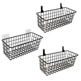 Joben Oligey 3-set hanging wire baskets on wall showing sturdy storage solution