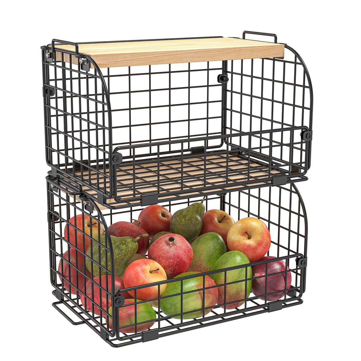Joben Oligey countertop organizer keeps bread and jars neatly displayed.