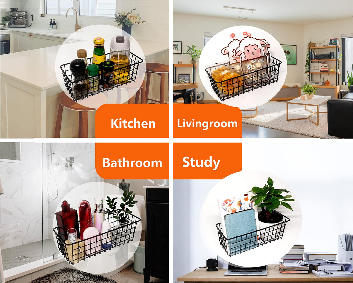 Joben Oligey pantry basket organizing snacks and jars in kitchen