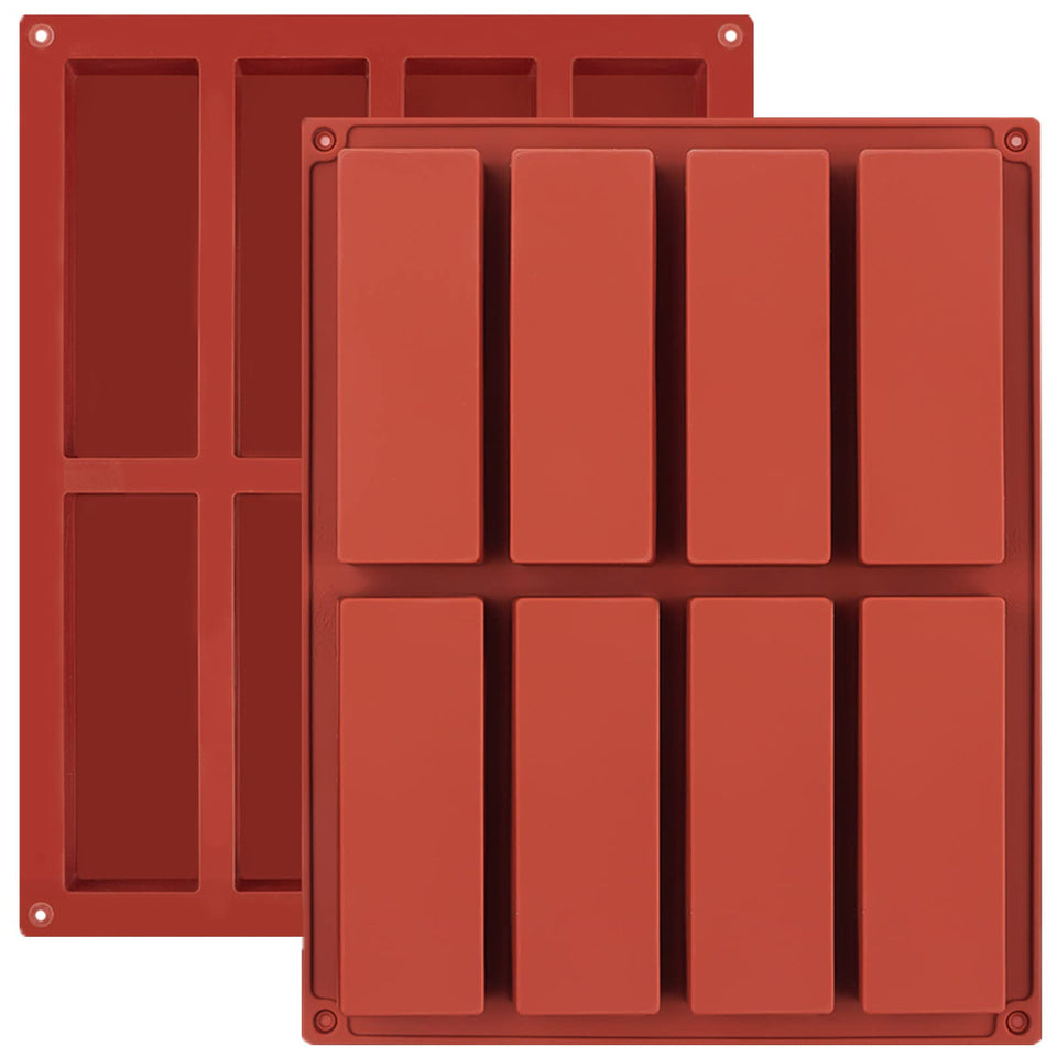 JOERSH 8-cavity rectangle silicone mold for batch granola bars.