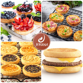JOERSH oven-safe silicone muffin top mold expands breakfast options.