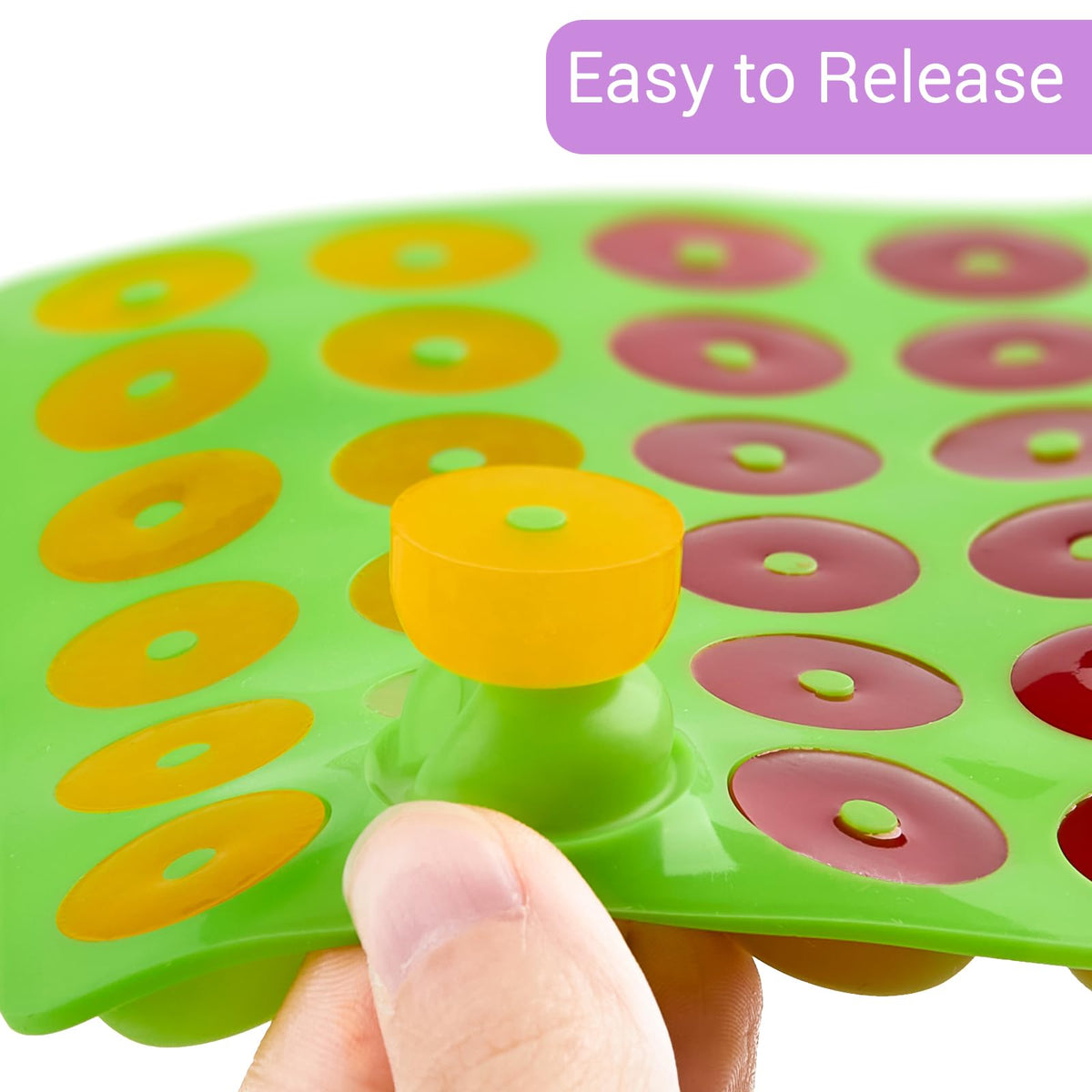 JOERSH donut mold in purple, great for colorful party desserts.
