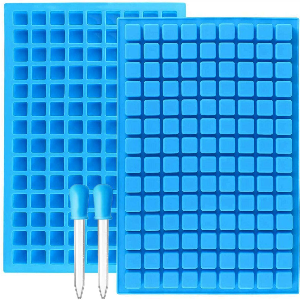 JOERSH Square Candy Molds Pack: 252 cavities for efficient gummies and chocolates.