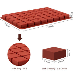 JOERSH mold shows 30x30x15 mm cavities for precise portion sizes.