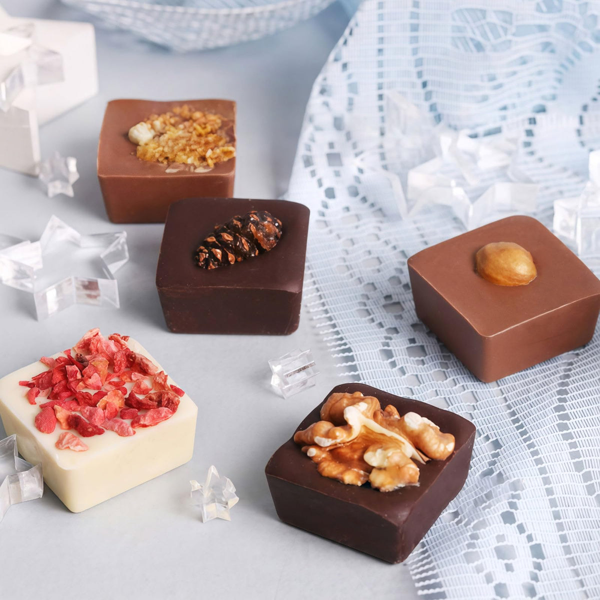 Versatile JOERSH mold great for caramel, chocolate, gummies and truffles.