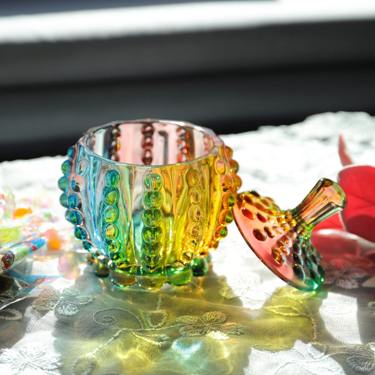 Joeyan buffet-table display jar sparks conversation at parties.