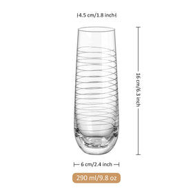 Joeyan etched champagne flutes dishwasher safe for easy cleanup after entertaining.