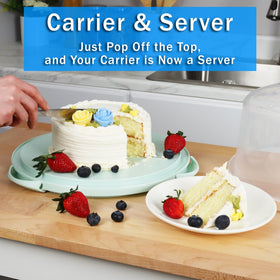JOEY'Z BPA-free dishwasher-safe cake box for simple cleanup after events.