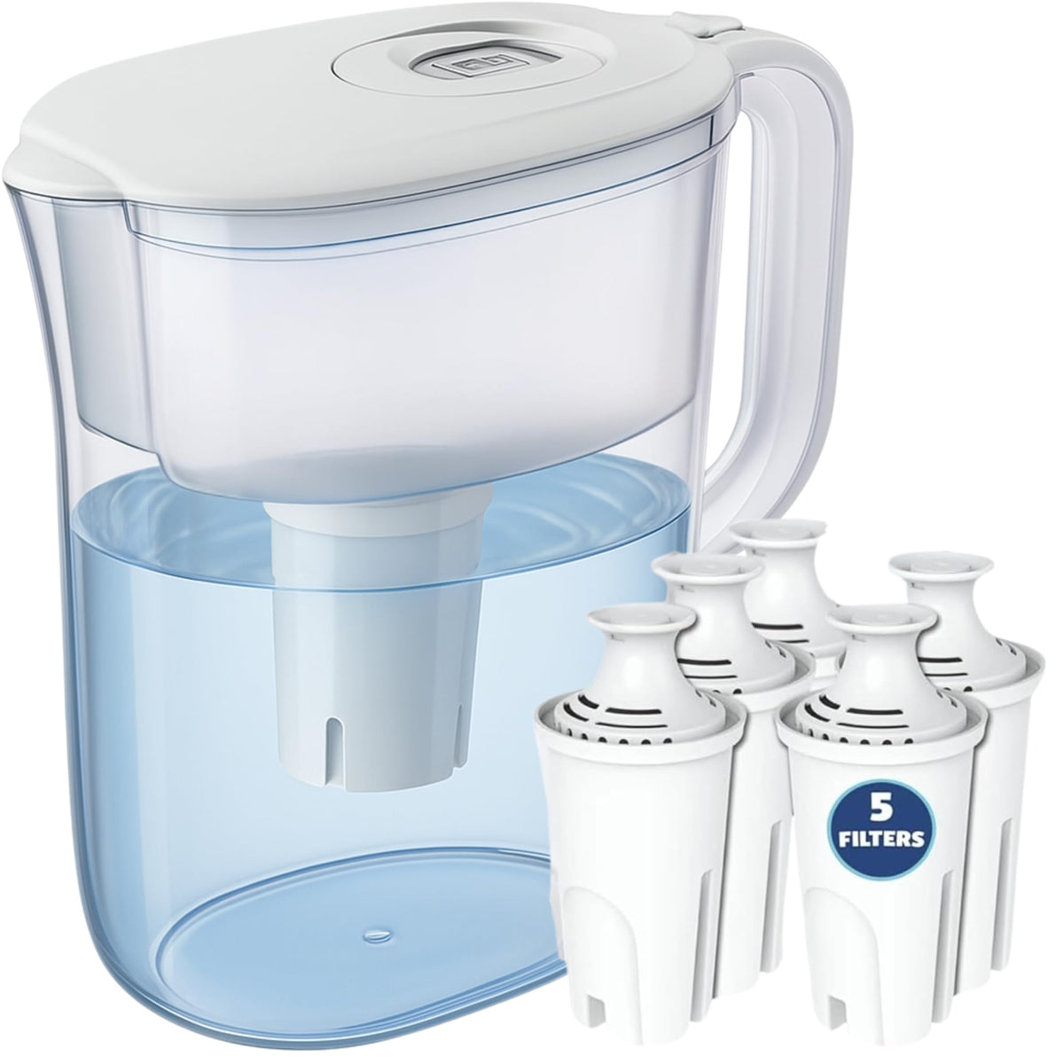 JOEY'Z 10-Cup Pitcher front view for stylish hydration and easy filtration.