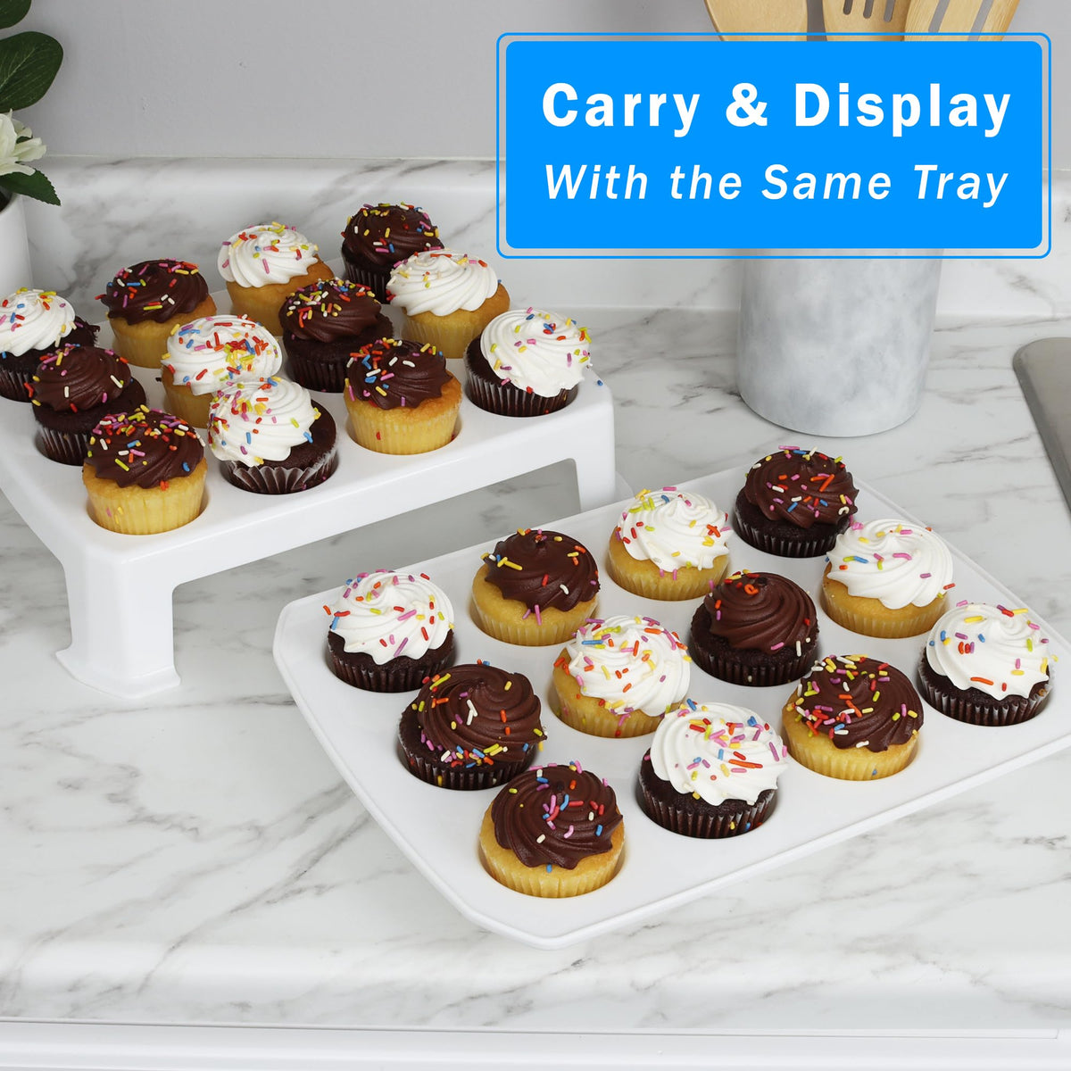 Joey'z 3.5-inch tall tiers accommodate elaborate frosting