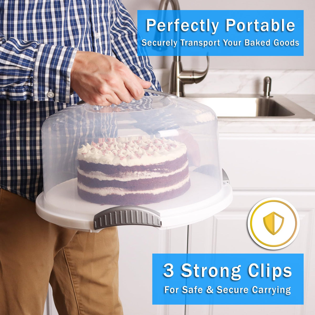 Joey'Z clear dome top displaying desserts clearly for presentation